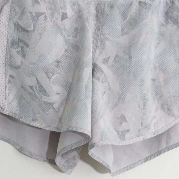 Lululemon Real Quick Short Perforated 3.5" Jasmine White Multi High Rise Liner 6 - Picture 4 of 16